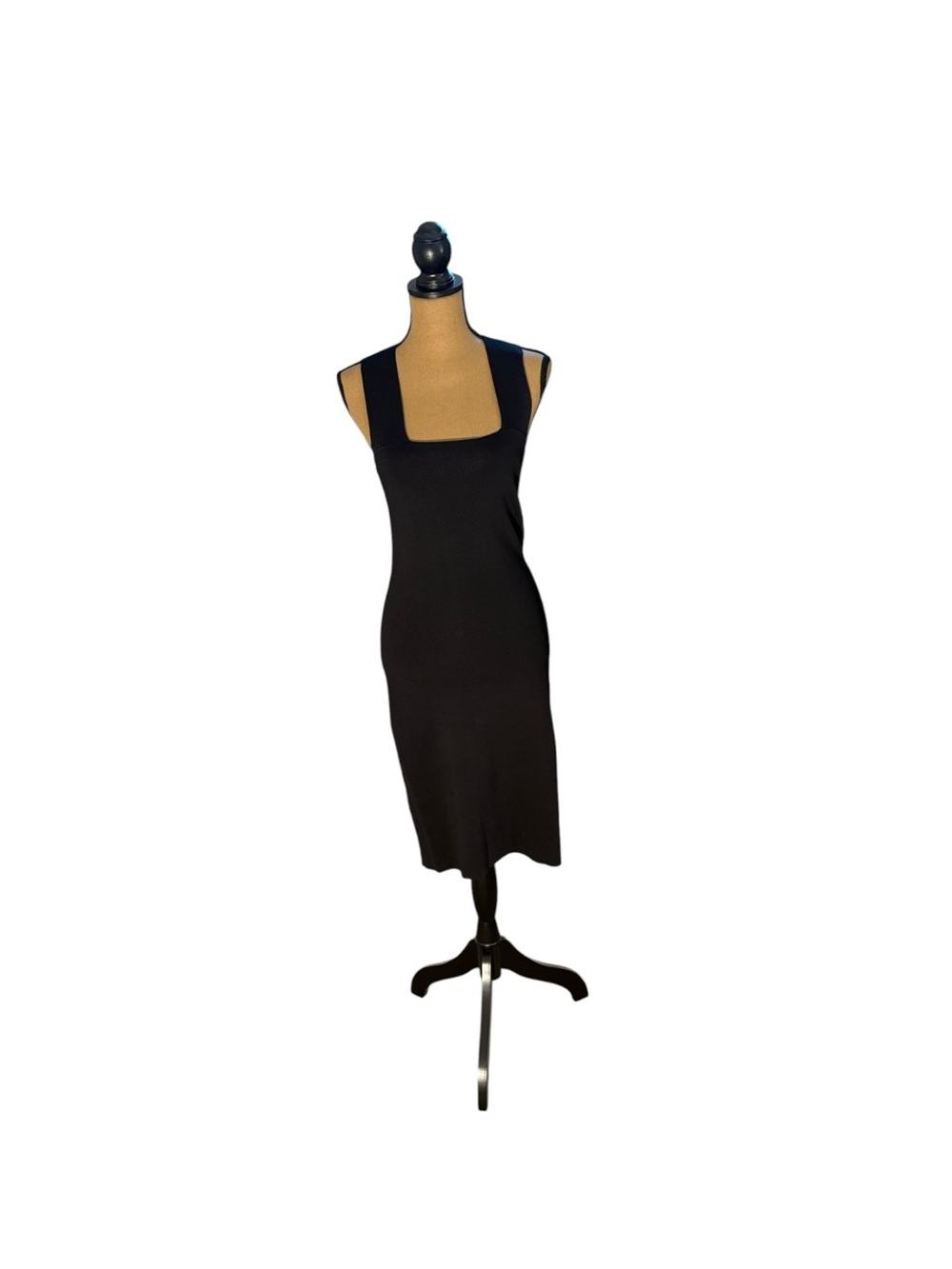 House of Harlow 1960 Black Bodycon Midi Dress S NWT 90s Minimalist